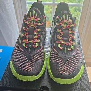 Men's Athletic Shoes - Neon Green & Black Performance Runner